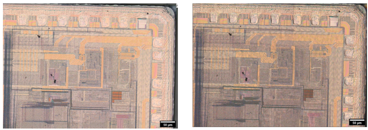 POlarized and DIC Images of TI Chip