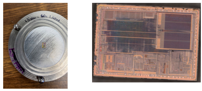 Mounting and Optical Image of TI IC