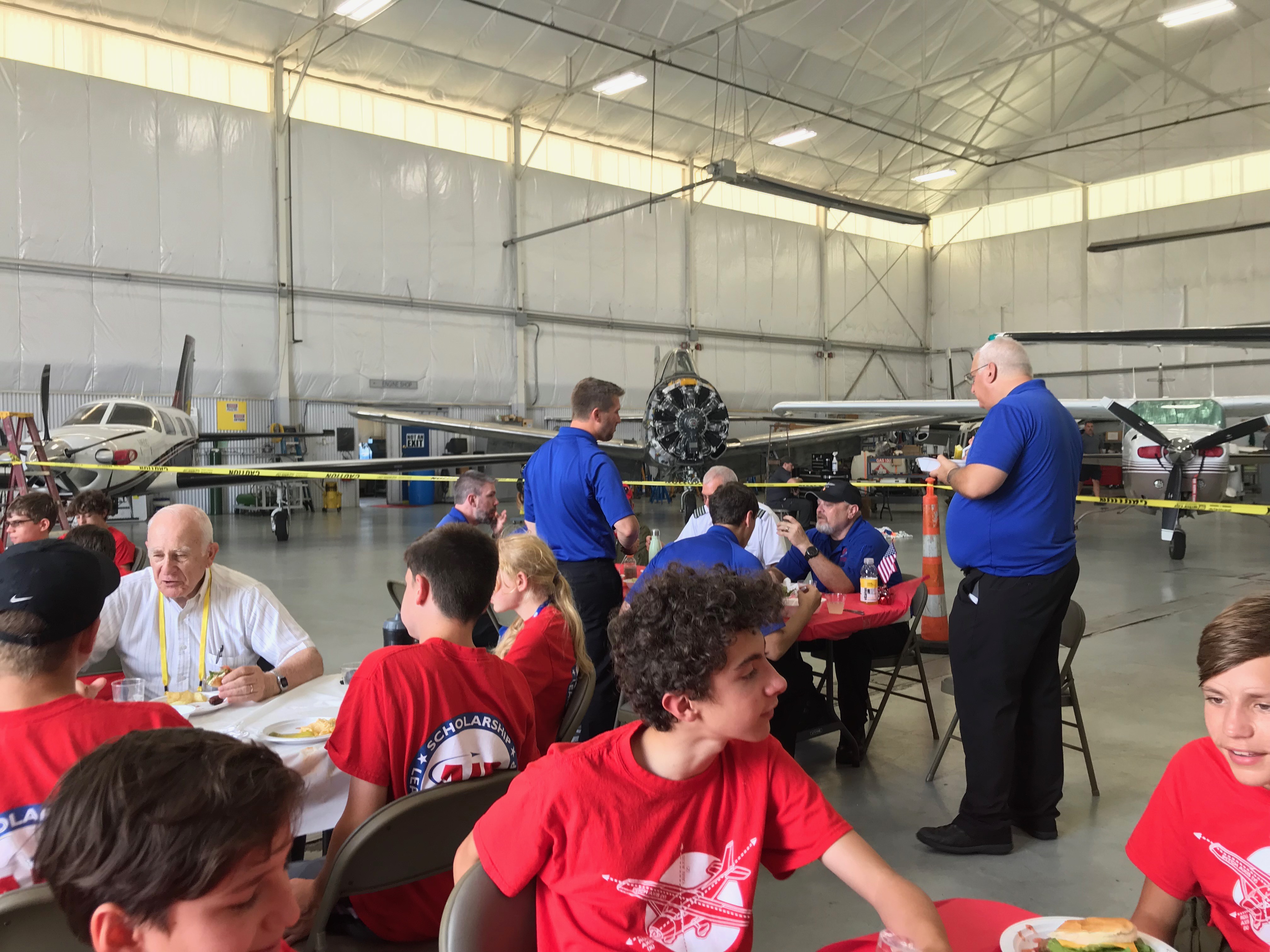 Students join us for lunch at Fly Day on last day of Air Camp
